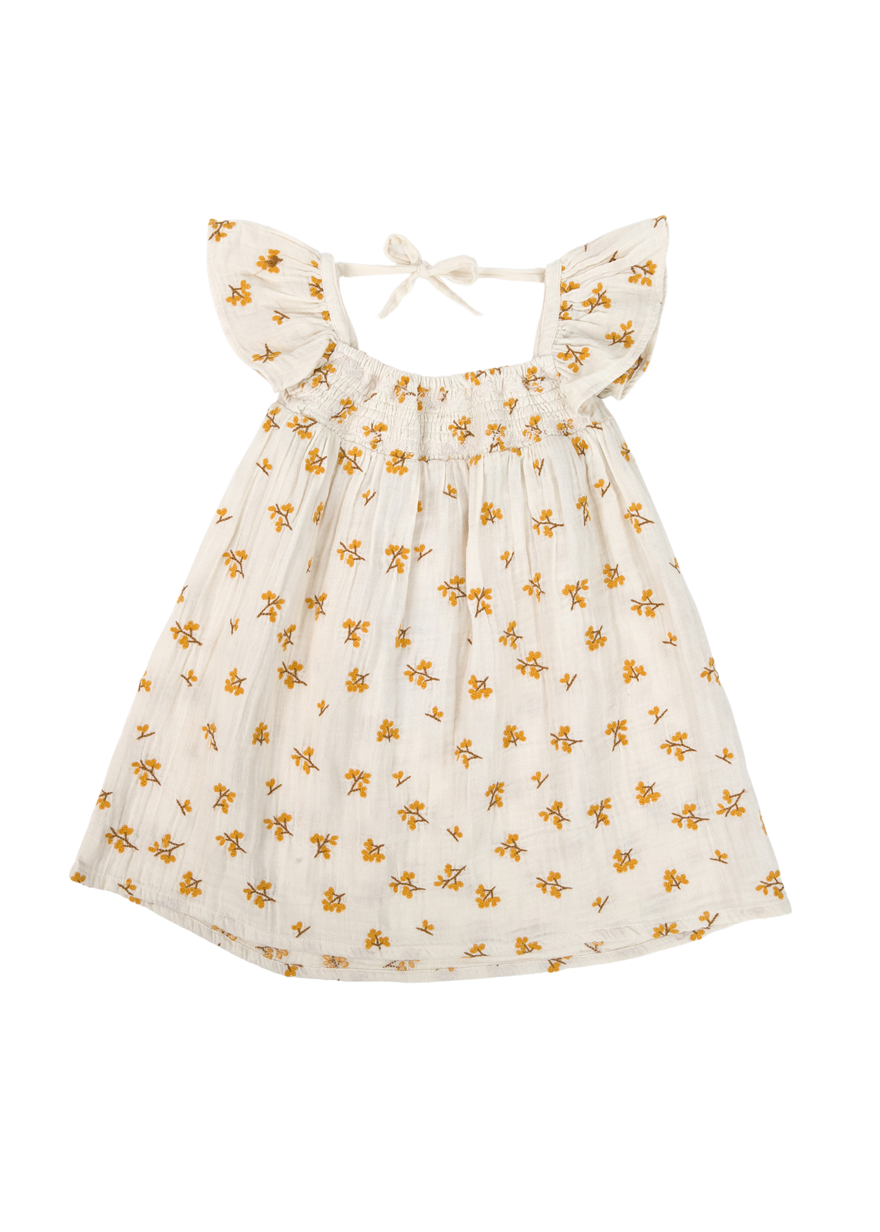la flare dress La Lune Flared Sleeve Side Split Midi Dress | Cream | Dresses main image 0