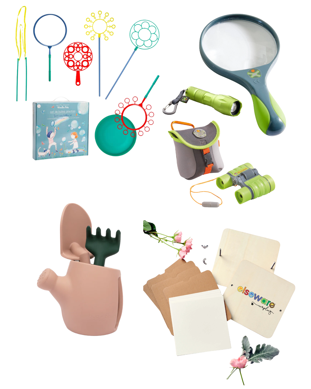 A curated collection of toys to help children explore the outdoors.