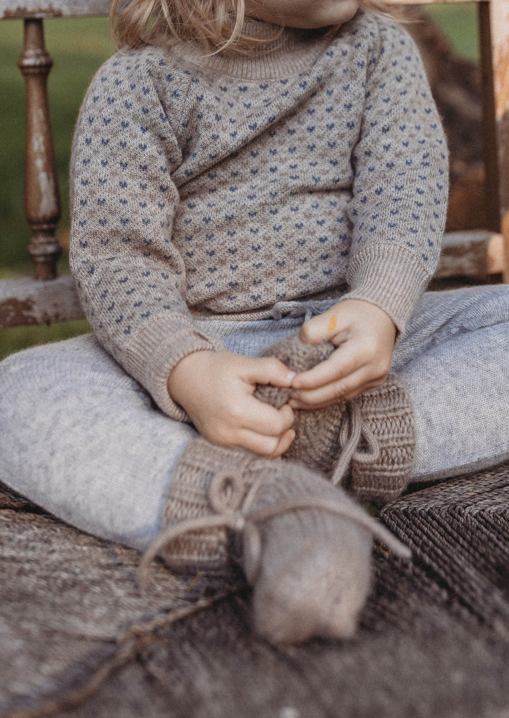 La Petit Lapin Cashmere Booties | Hazelnut | Playroom Avenue