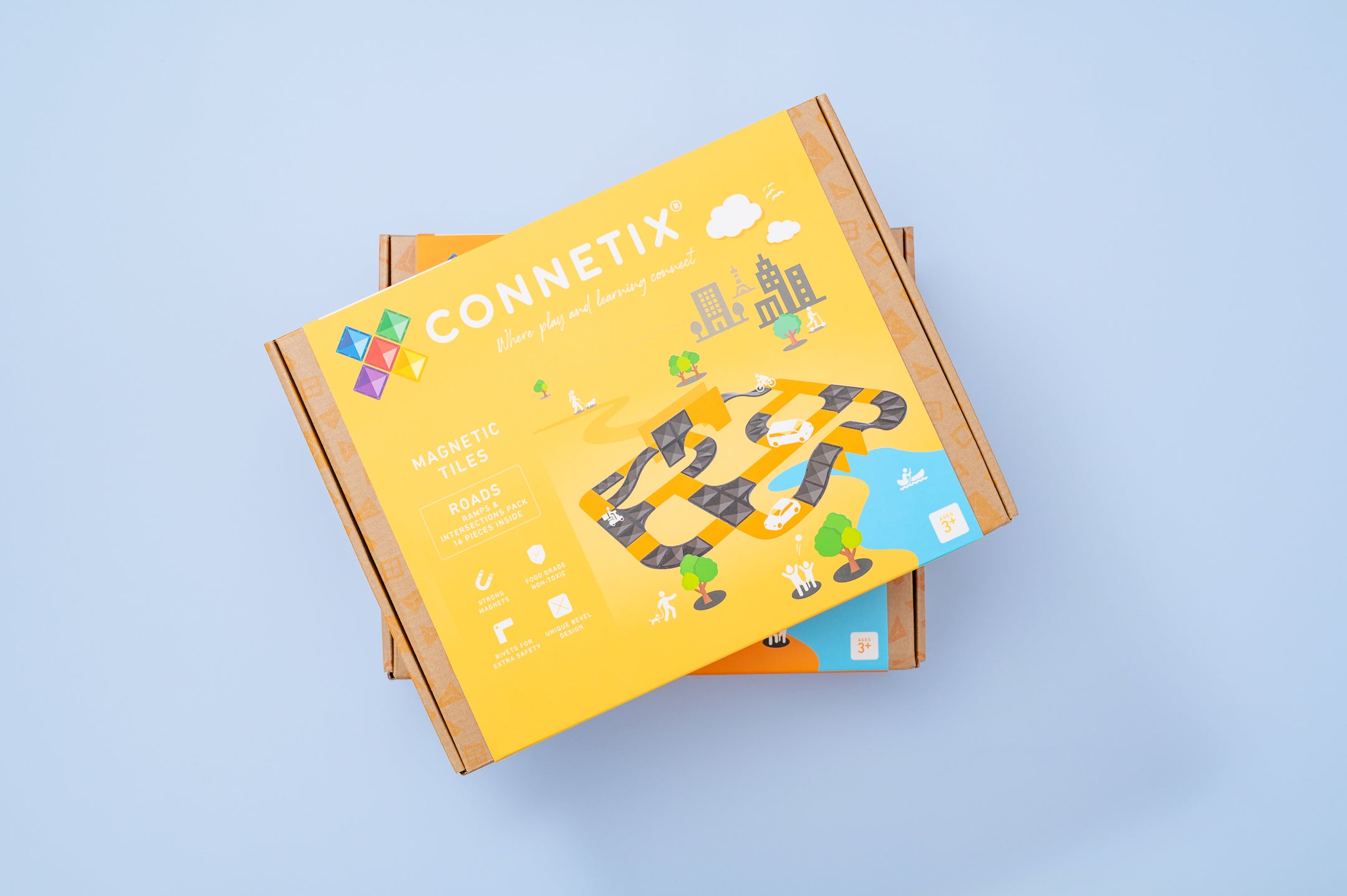 Connetix Magnetic Tiles | Ramps & Intersections (16 pcs)