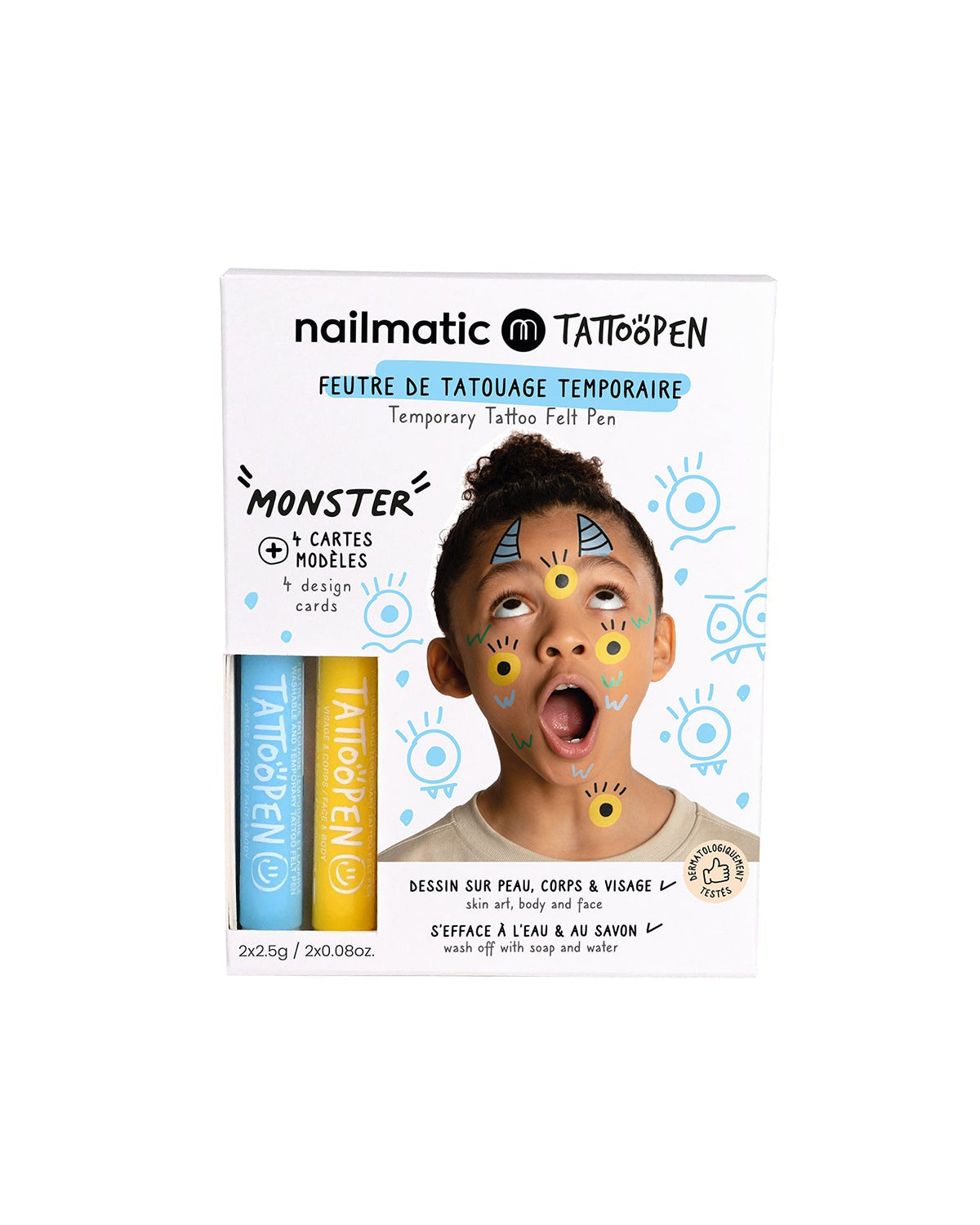 Nailmatic Tattoo Pen Set for Kids MONSTER | Playroom Avenue