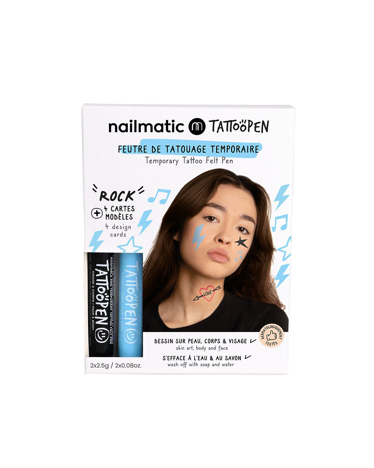 Nailmatic Tattoo Pen Set for Kids ROCK | Playroom Avenue