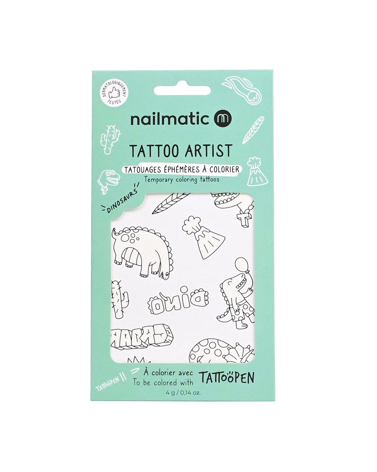 Nailmatic Tattoo Temporary for Kids DINOSAURS | Playroom Avenue