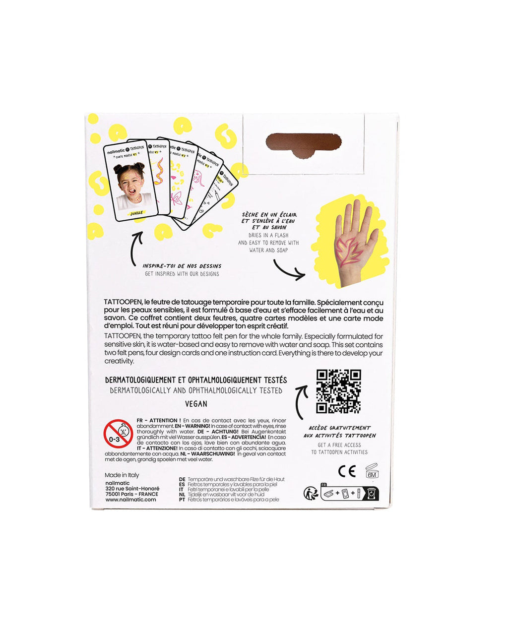 Nailmatic Tattoo Pen Set for Kids JUNGLE | Playroom Avenue