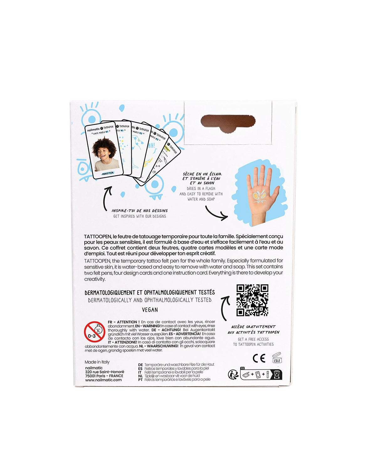 Nailmatic Tattoo Pen Set for Kids MONSTER | Playroom Avenue