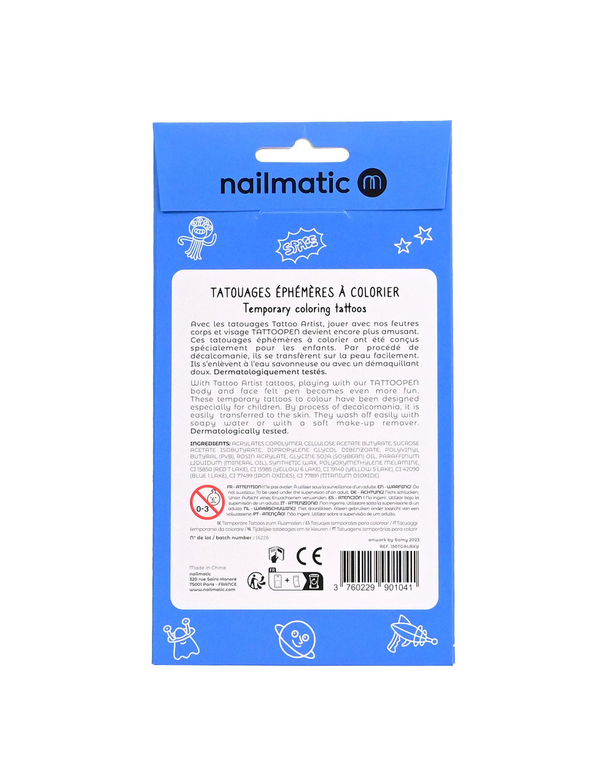Nailmatic Tattoo Temporary for Kids GALAXY | Playroom Avenue