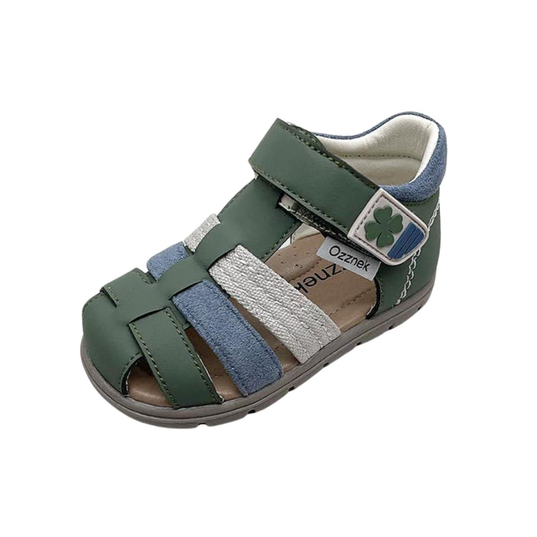 Ozznek Shoes Clover Green Toddler Sandals – Comfortable and Stylish | Playroom Avenue