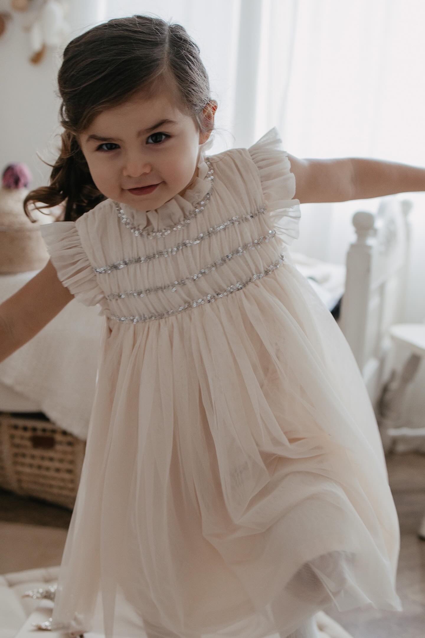 Le Petit Lapin Scarlett | Cotton Tulle Dress | Vintage Cream | Playroom Avenue