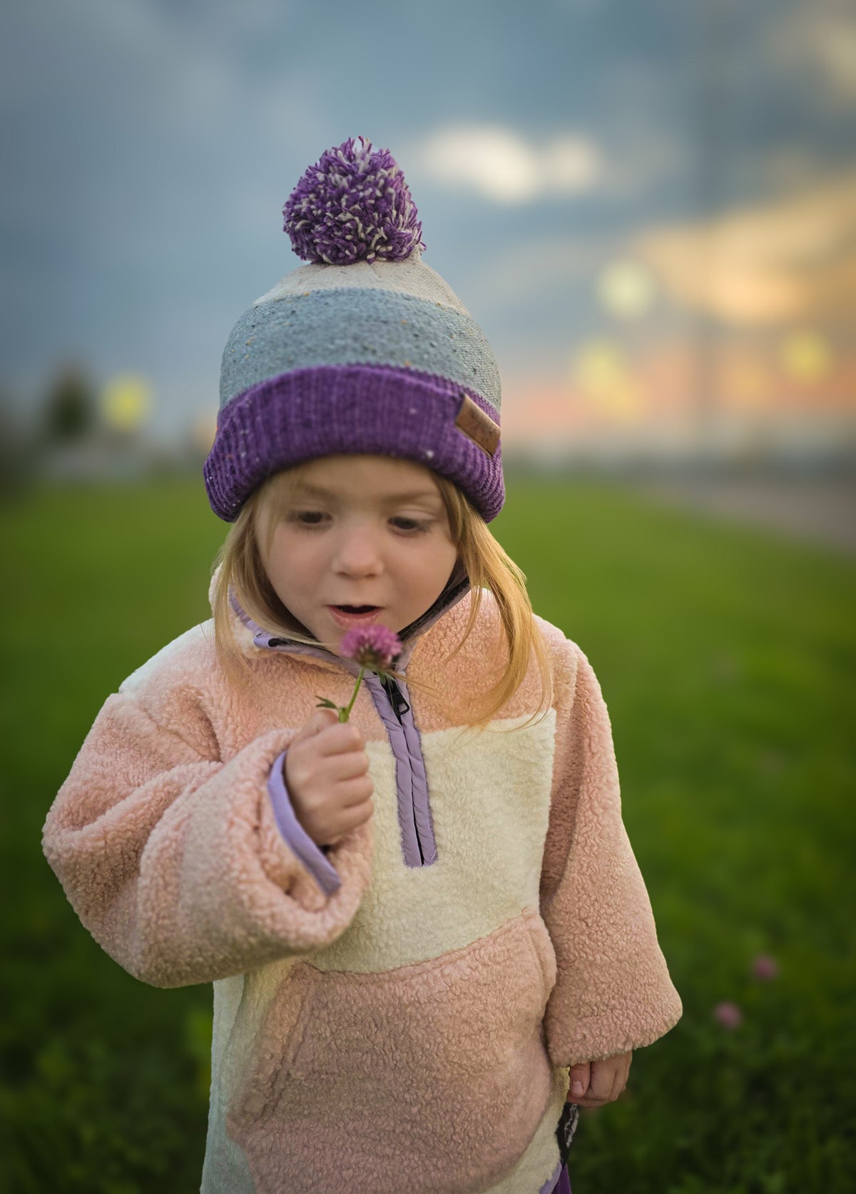 Keep the Littles Wild Puff beanie - purple | Playroom Avenue