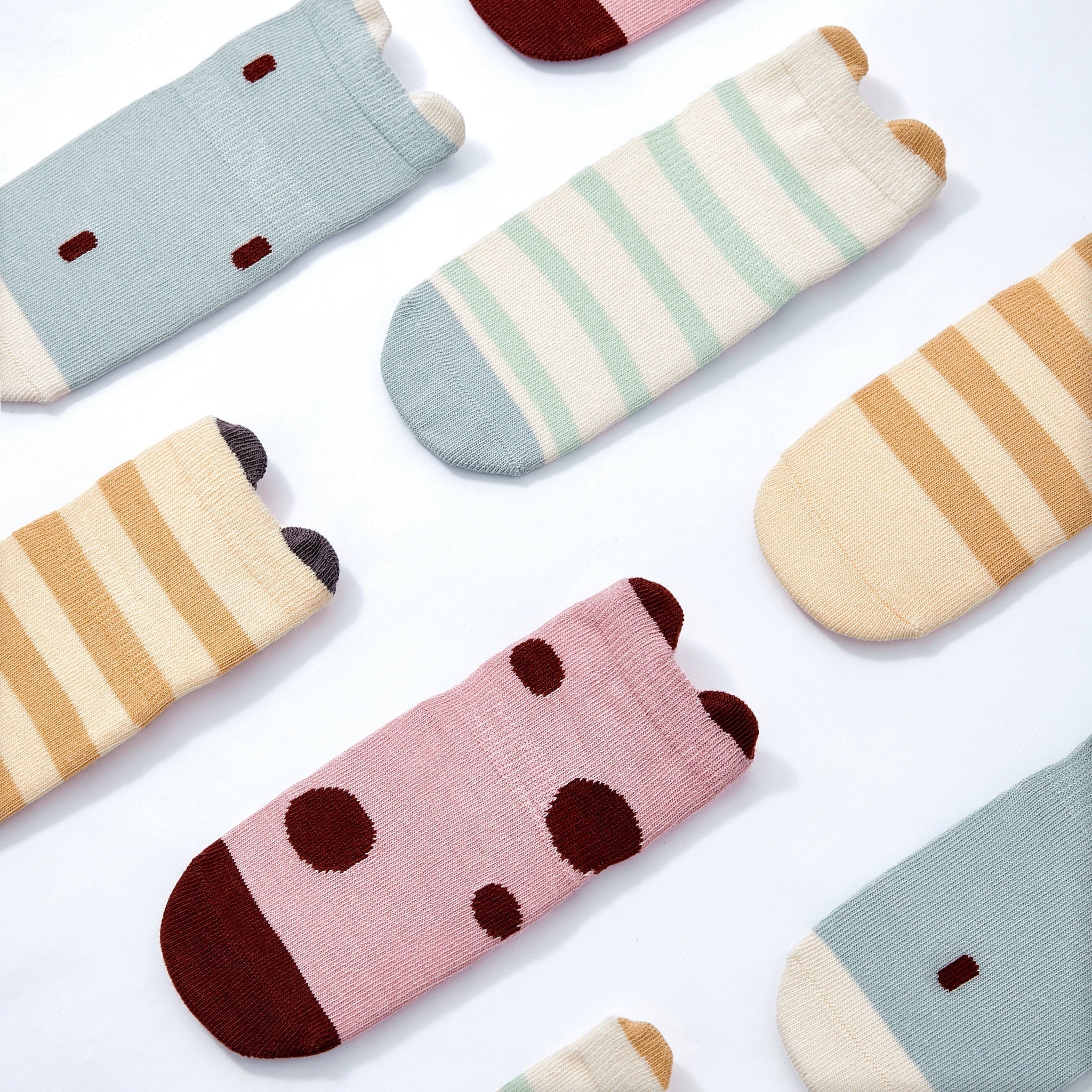 LittleYogaSocks Ladybug & Friends- Organic- 4 Pairs of Stay-On Baby & Toddler Non-Slip Socks | Playroom Avenue