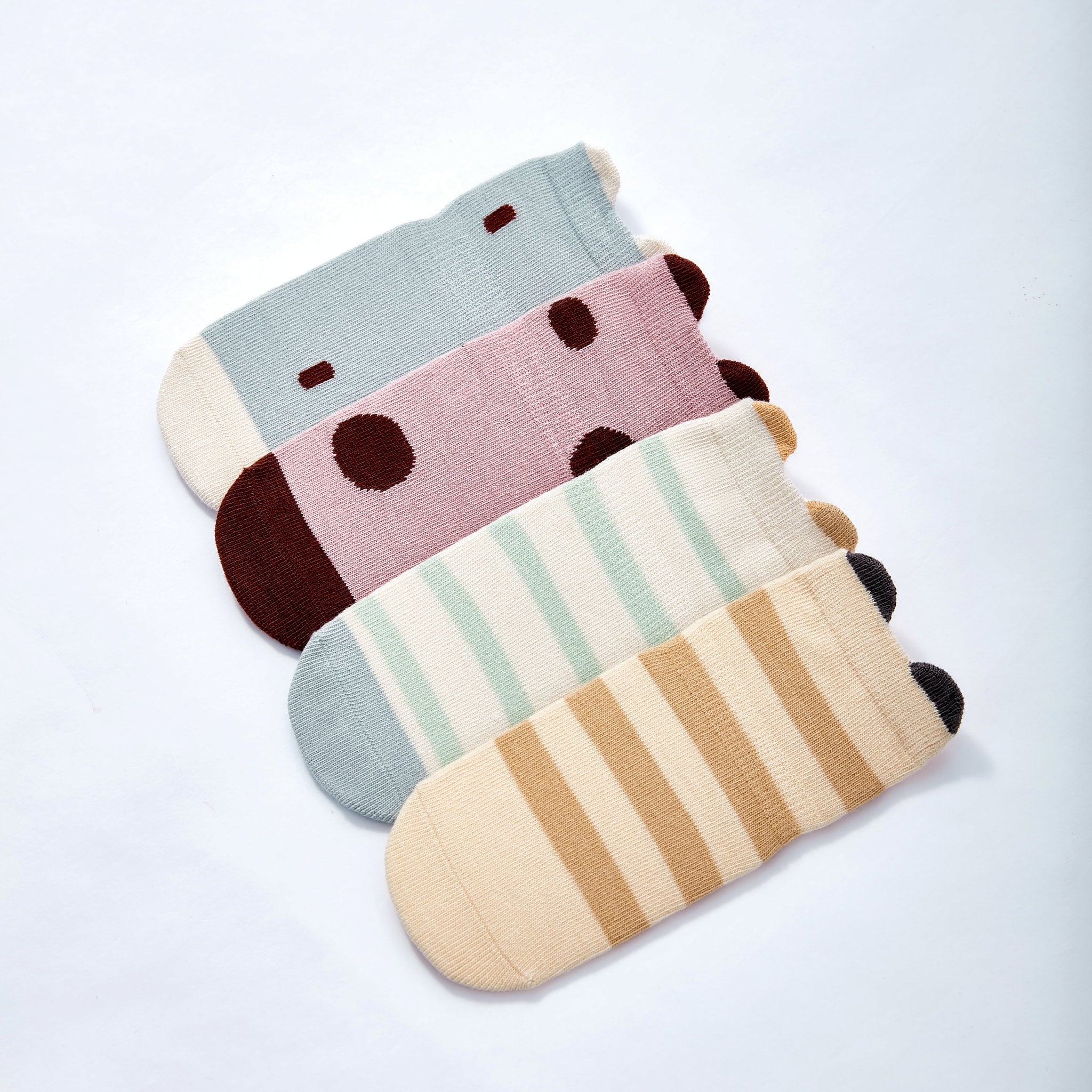 LittleYogaSocks Ladybug & Friends- Organic- 4 Pairs of Stay-On Baby & Toddler Non-Slip Socks | Playroom Avenue