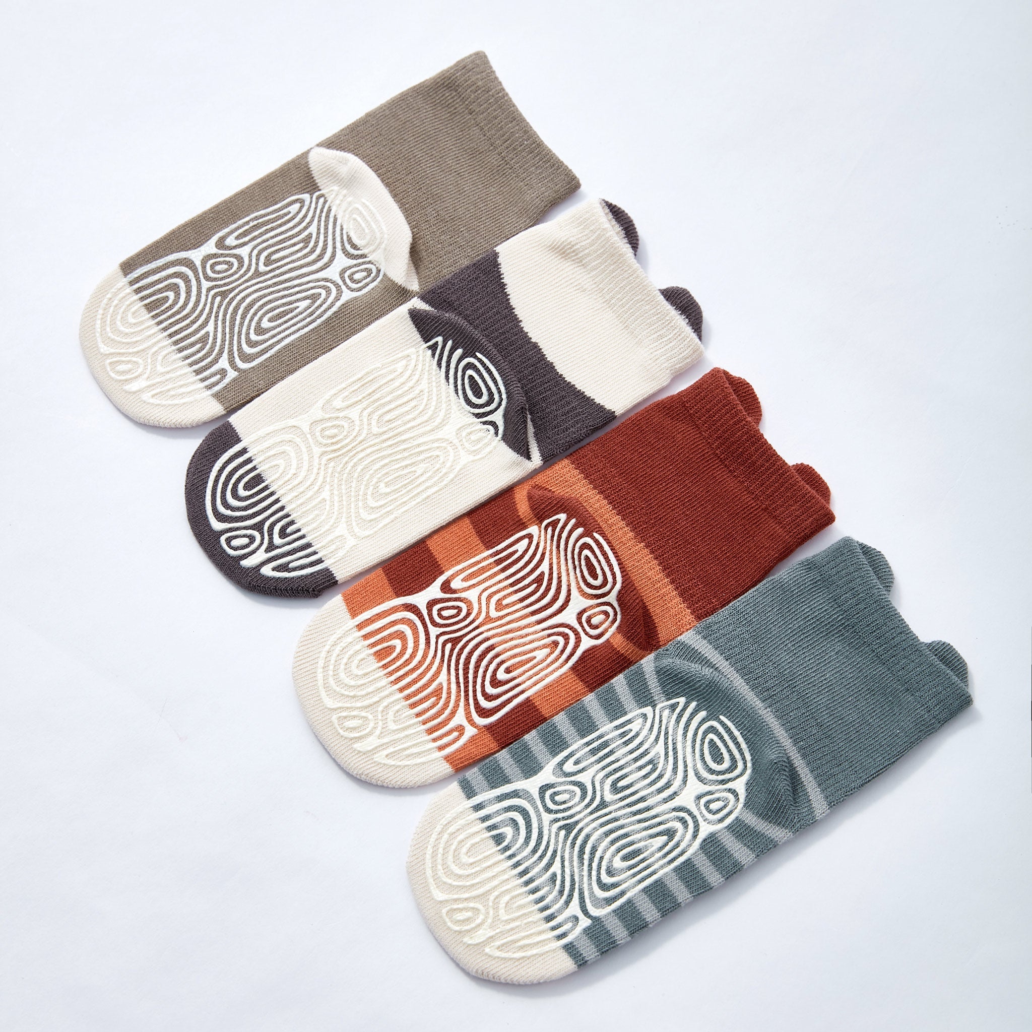 LittleYogaSocks Critter Crew II- Organic- 4 Pairs of Stay-On Baby & Toddler Non-Slip Socks | Playroom Avenue
