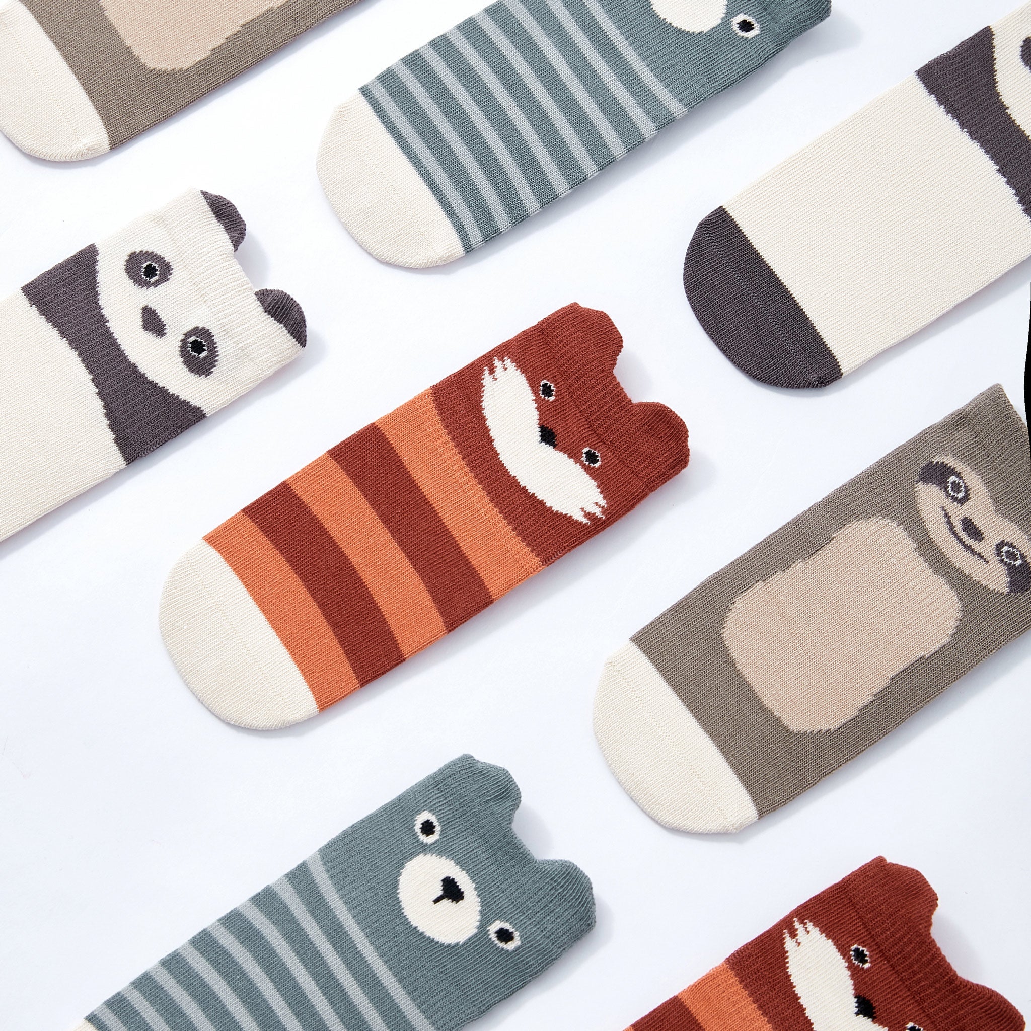 LittleYogaSocks Critter Crew II- Organic- 4 Pairs of Stay-On Baby & Toddler Non-Slip Socks | Playroom Avenue