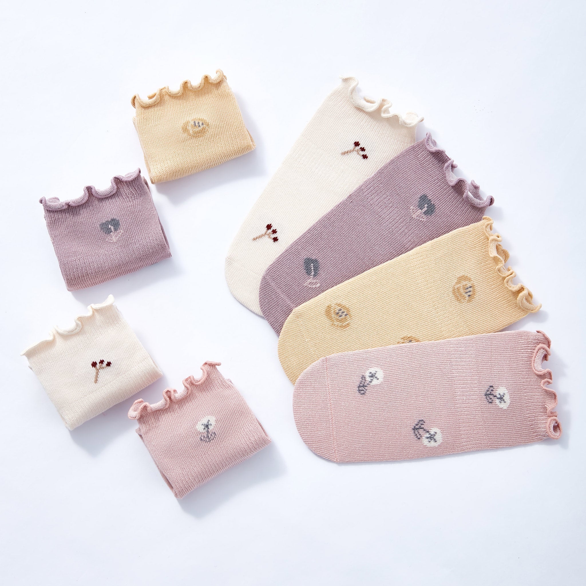 LittleYogaSocks Little Wonder Things- Organic- 4 Pairs of Stay-On Baby & Toddler Non-Slip Socks | Playroom Avenue