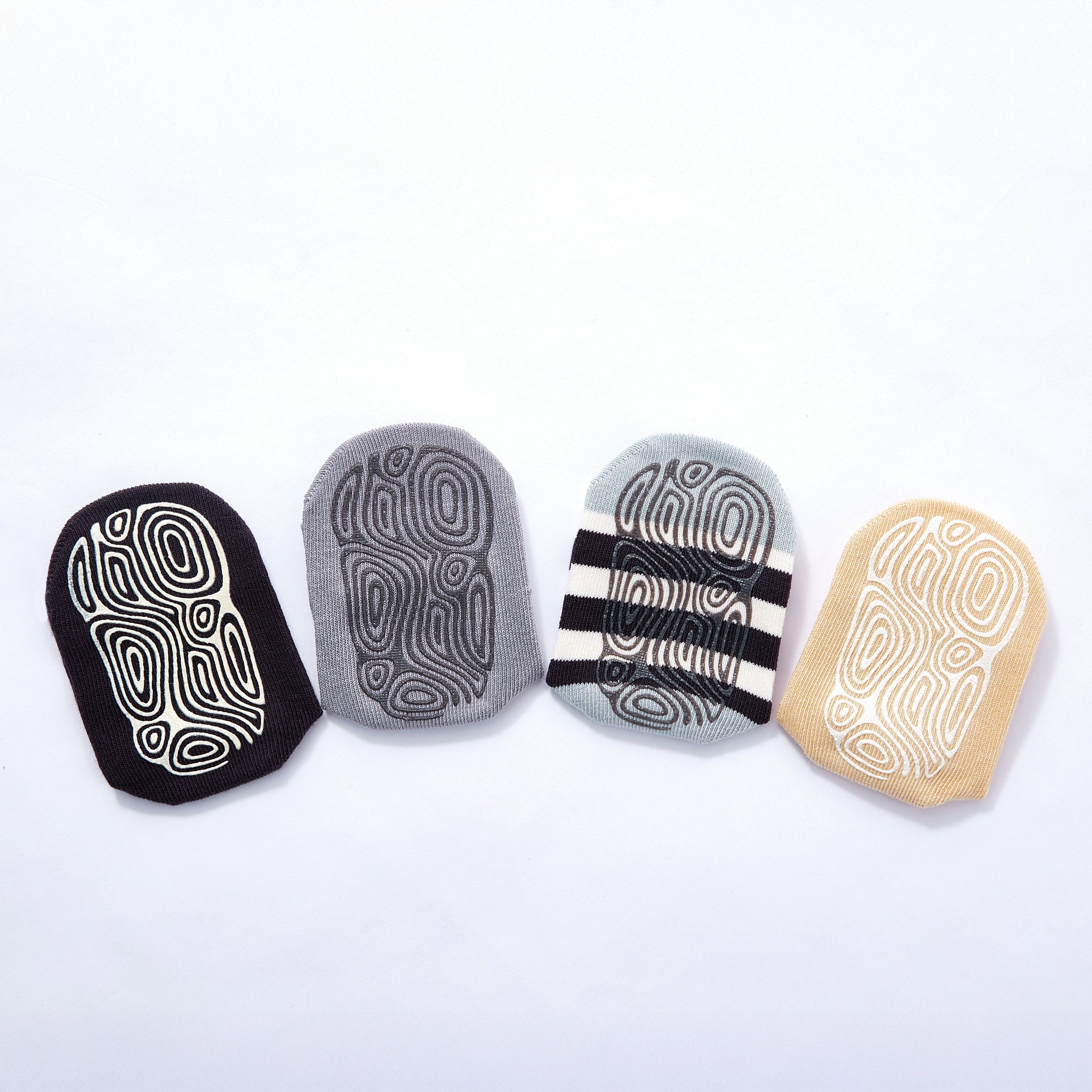 LittleYogaSocks Into The Wild III- Organic- 4 Pairs of Stay-On Baby & Toddler Non-Slip Socks | Playroom Avenue