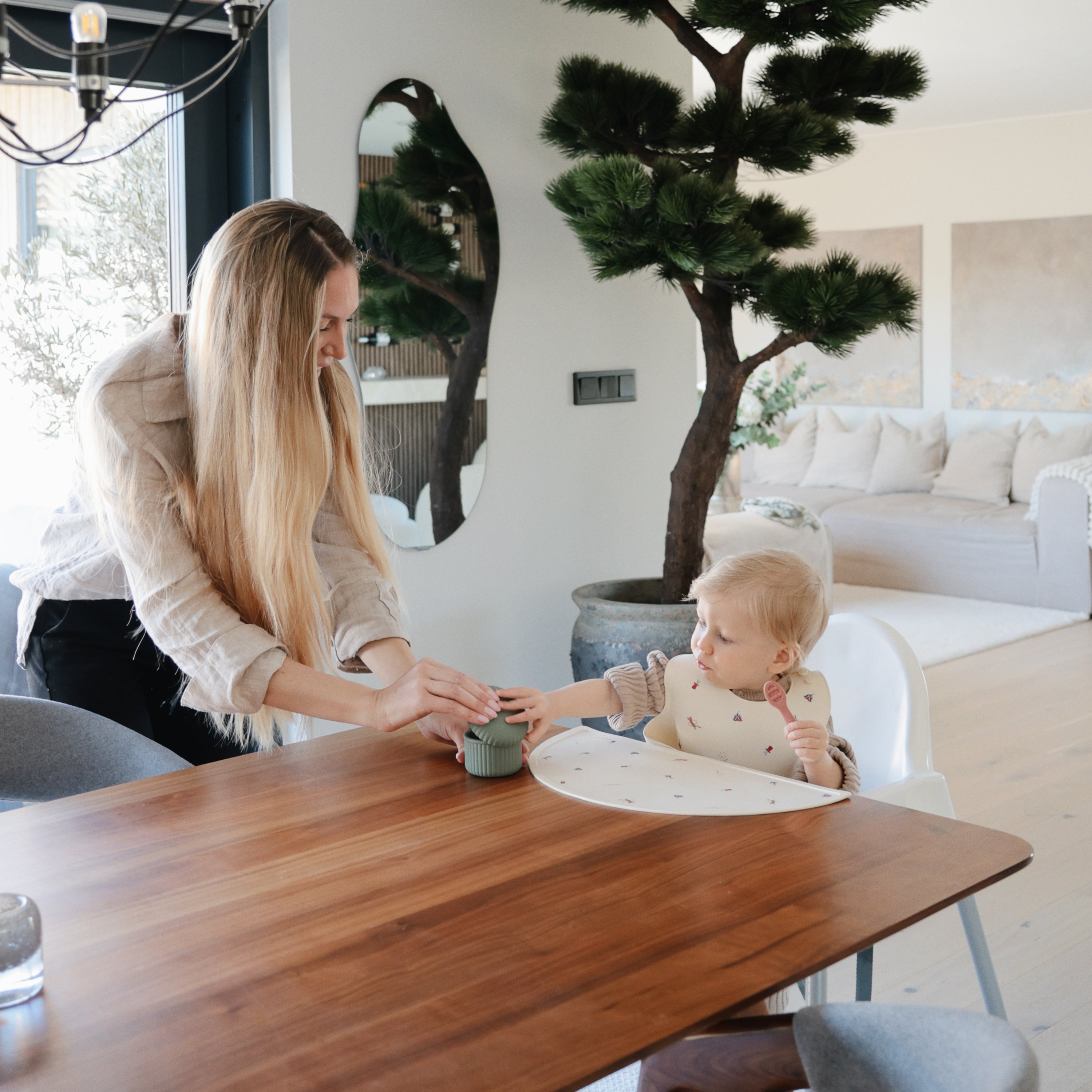 Mushie Silicone Baby Bib | Playroom Avenue