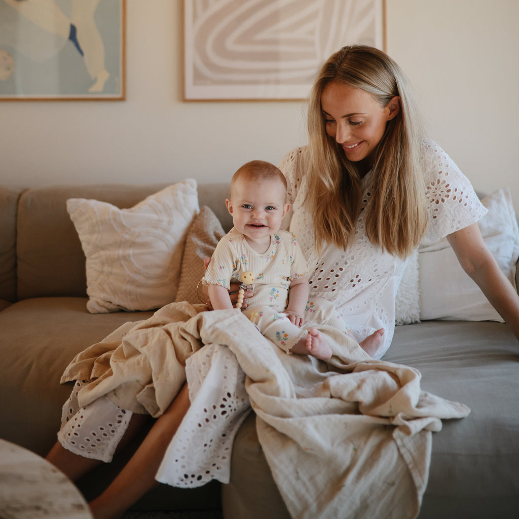 Mushie Organic Cotton Muslin Swaddle Blanket | Playroom Avenue