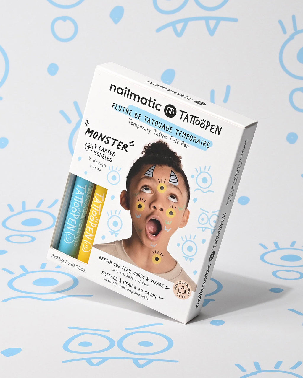 Nailmatic Tattoo Pen Set for Kids MONSTER | Playroom Avenue