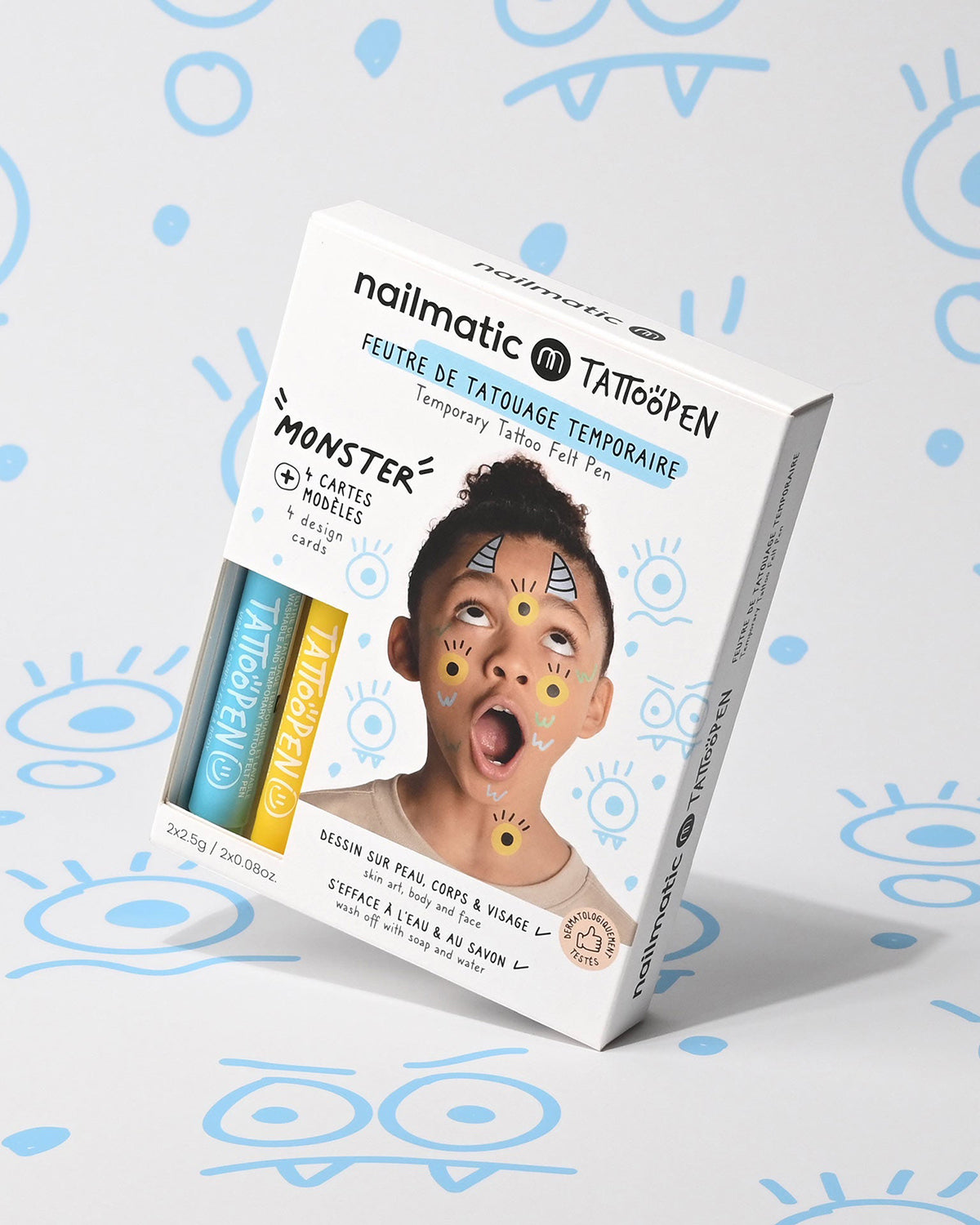 Nailmatic Tattoo Pen Set for Kids MONSTER | Playroom Avenue