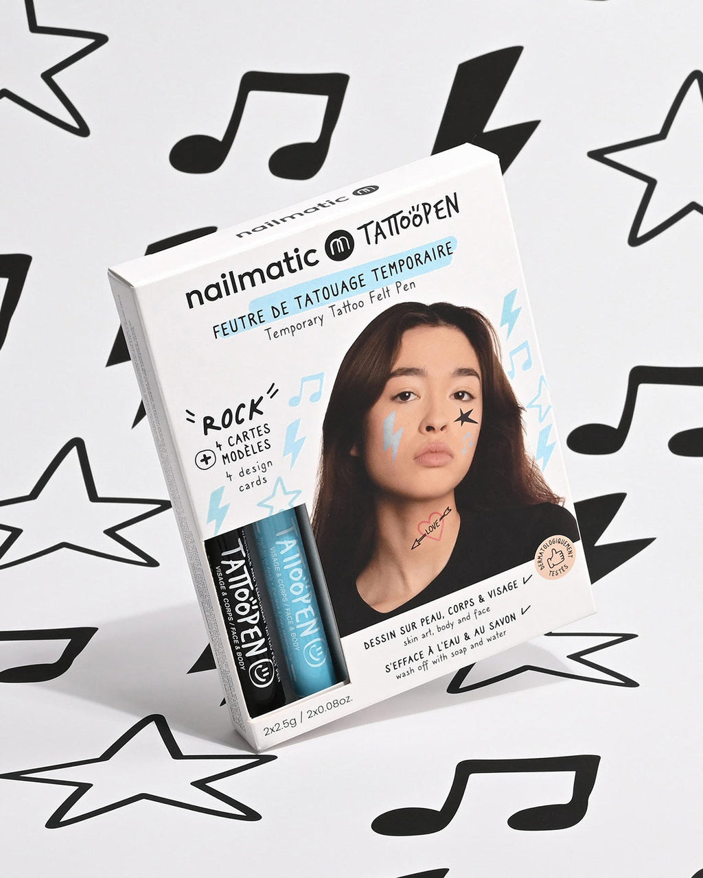 Nailmatic Tattoo Pen Set for Kids ROCK | Playroom Avenue