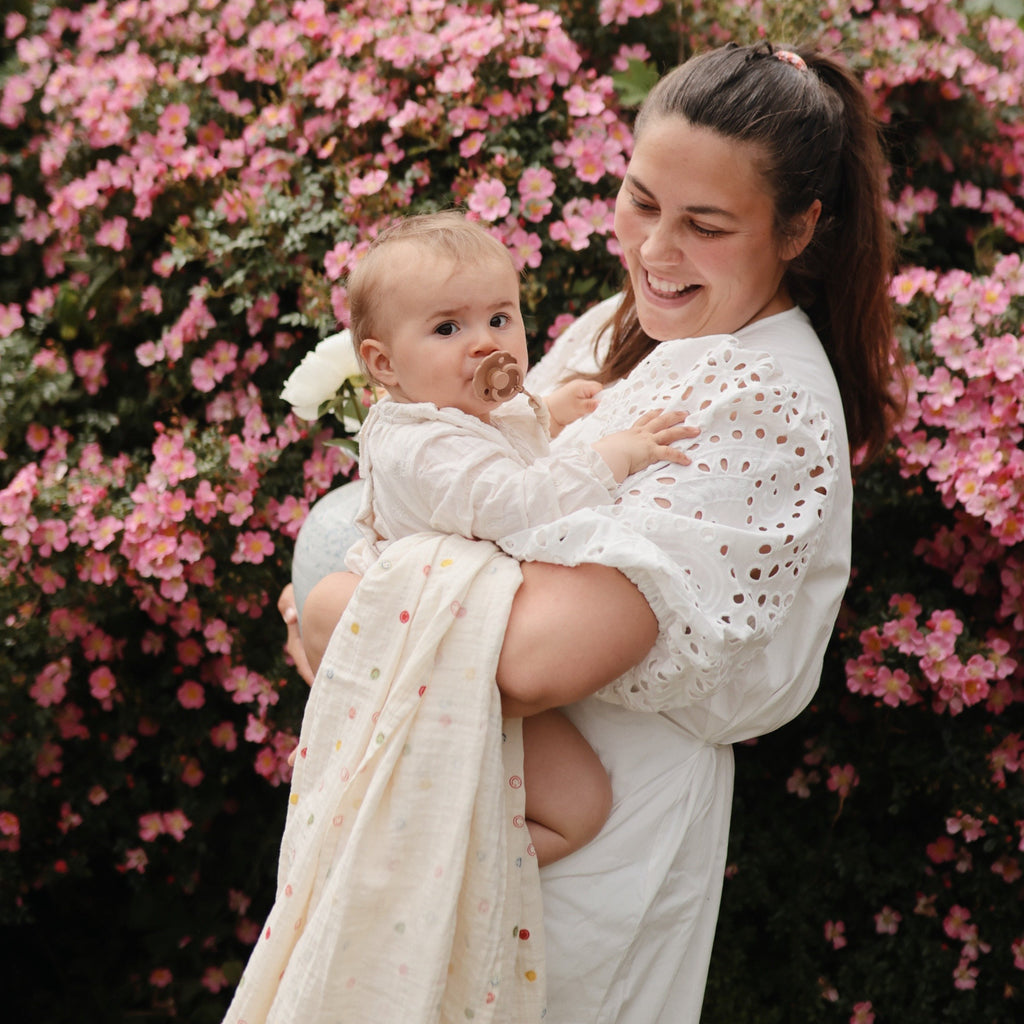 Mushie Organic Cotton Muslin Swaddle Blanket | Playroom Avenue