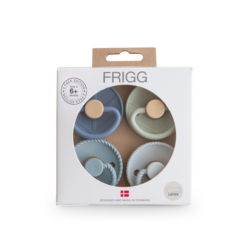 FRIGG Natural Rubber Pacifier 4-Pack | Playroom Avenue