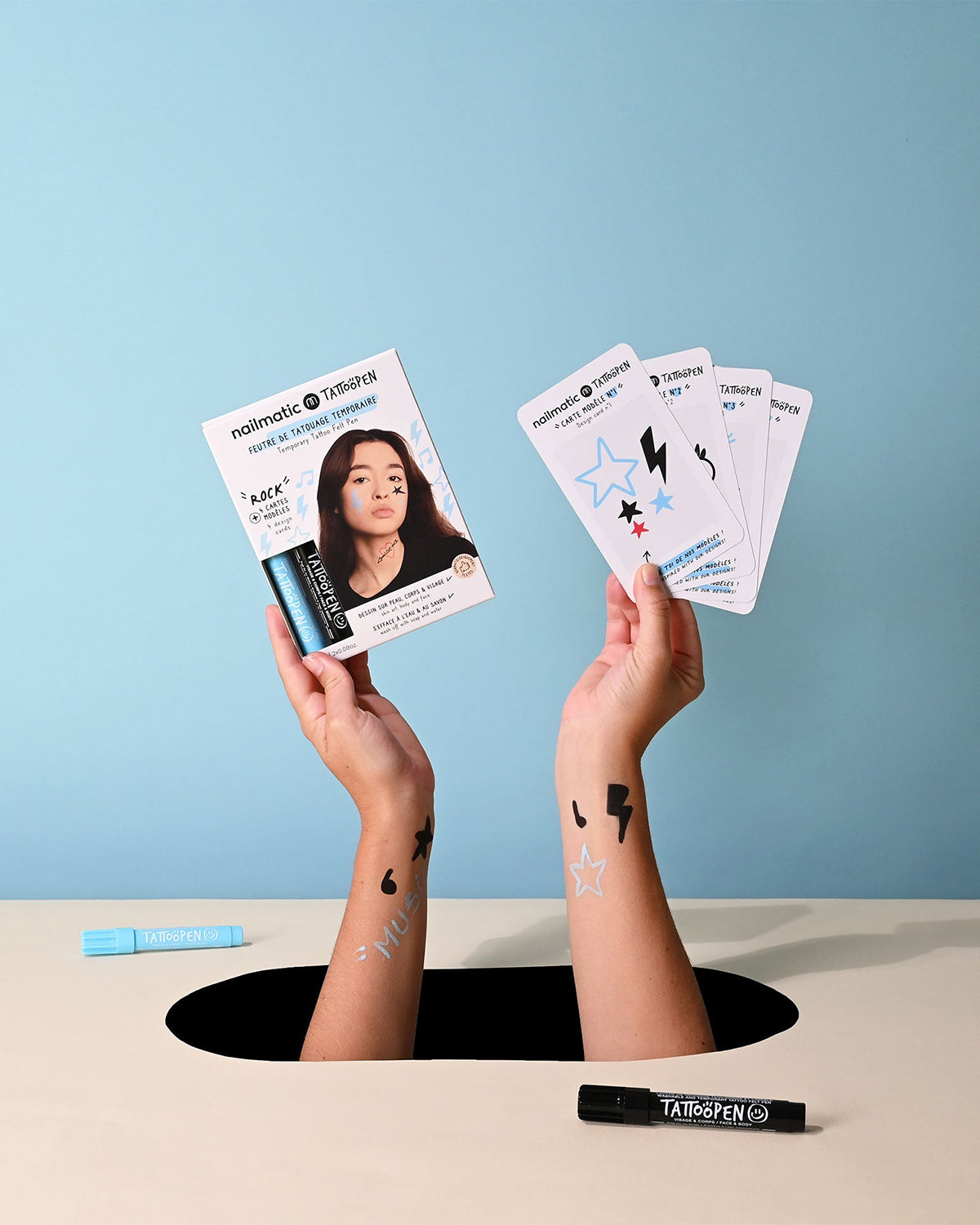 Nailmatic Tattoo Pen Set for Kids ROCK | Playroom Avenue