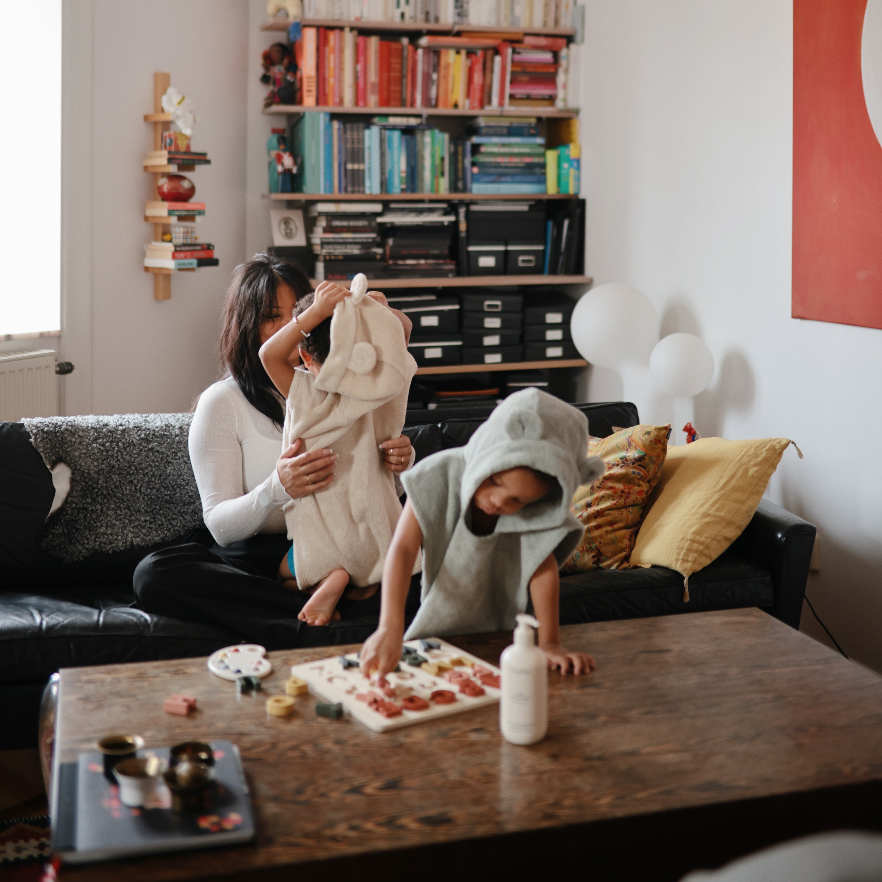 Mushie Bear Poncho Towel | Playroom Avenue