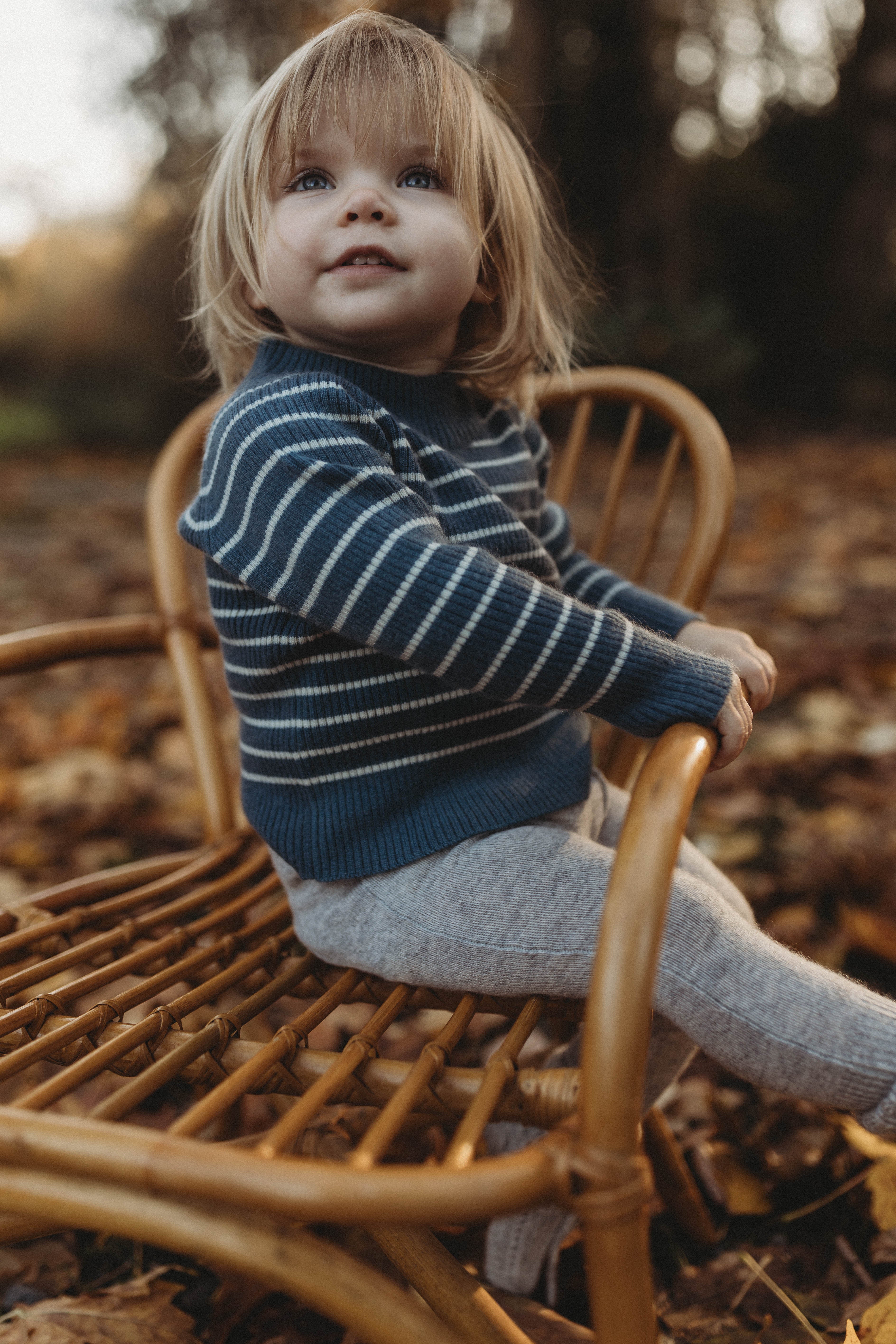 La Petit Lapin Cashmere Sweater | Navy/Creme | Playroom Avenue