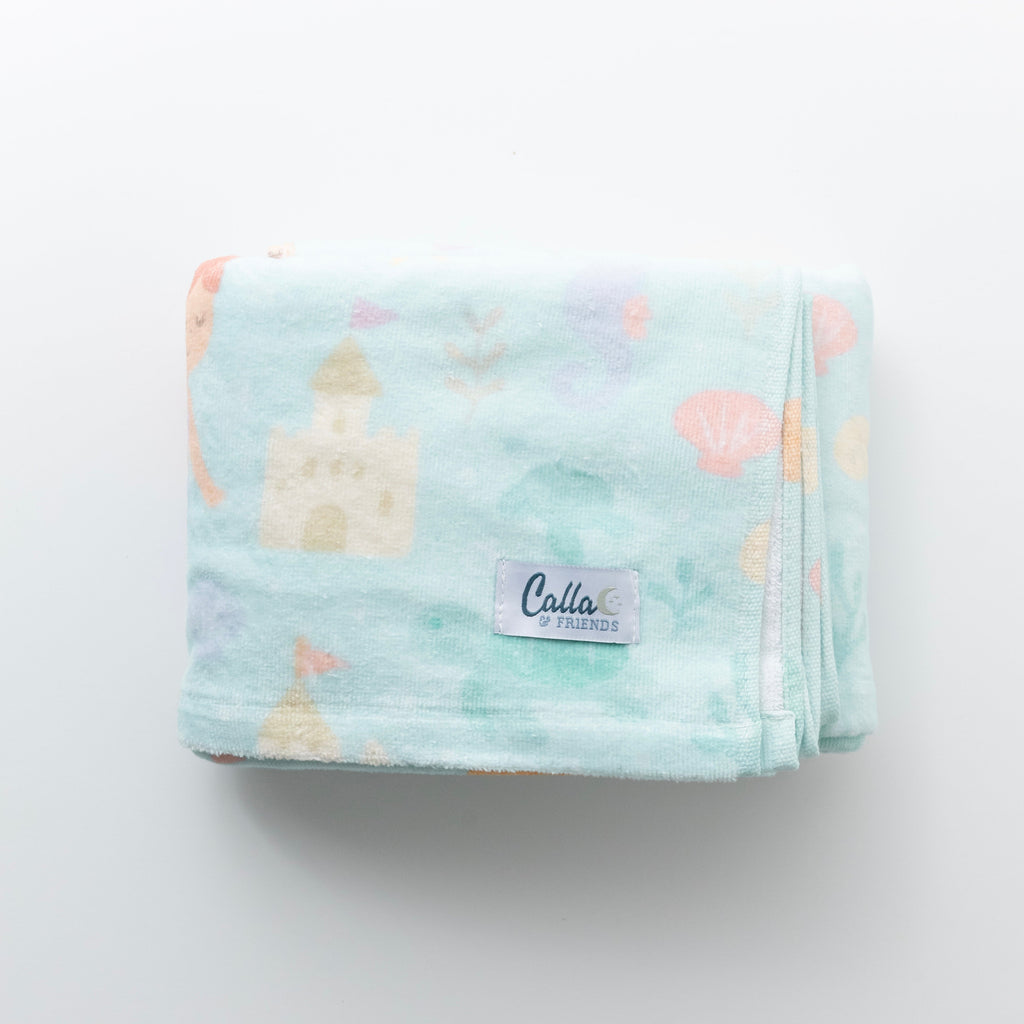 Calla and Friends The Maverick Kids Beach Towel Mermaid's Cove | Playroom Avenue
