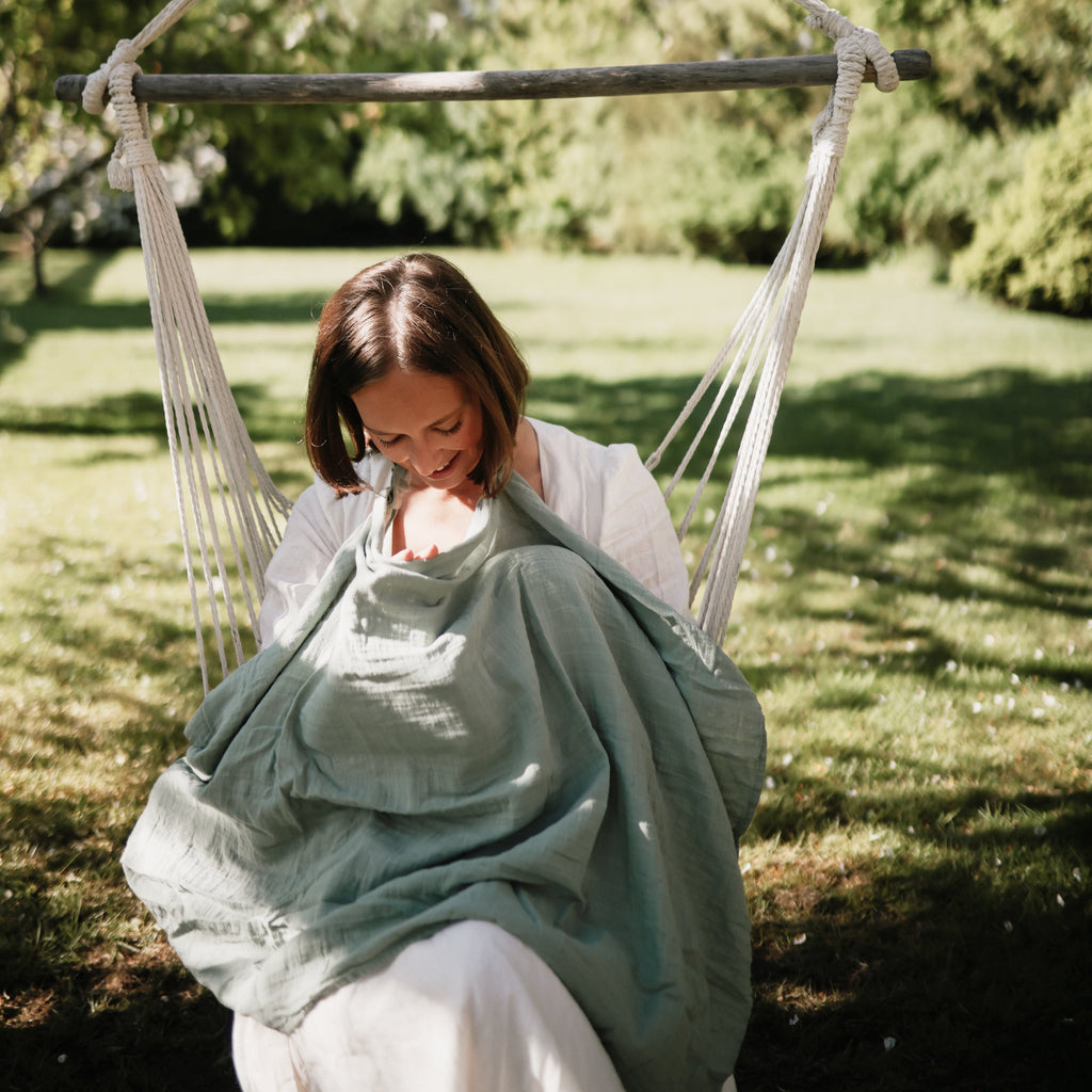 Mushie Muslin Nursing Cover | Playroom Avenue