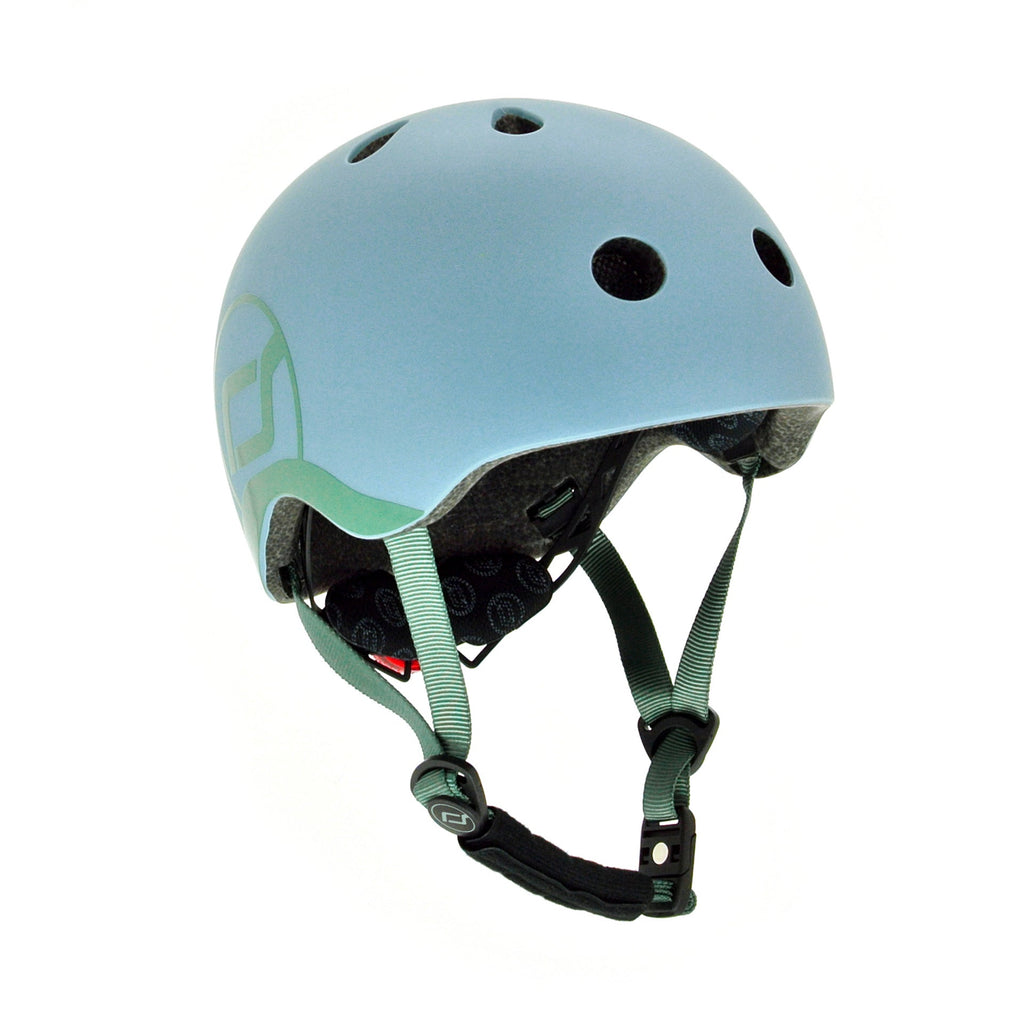 Scoot and Ride Baby Helmet in Steel – XXS Size for 1-3 Year Old | Playroom Avenue
