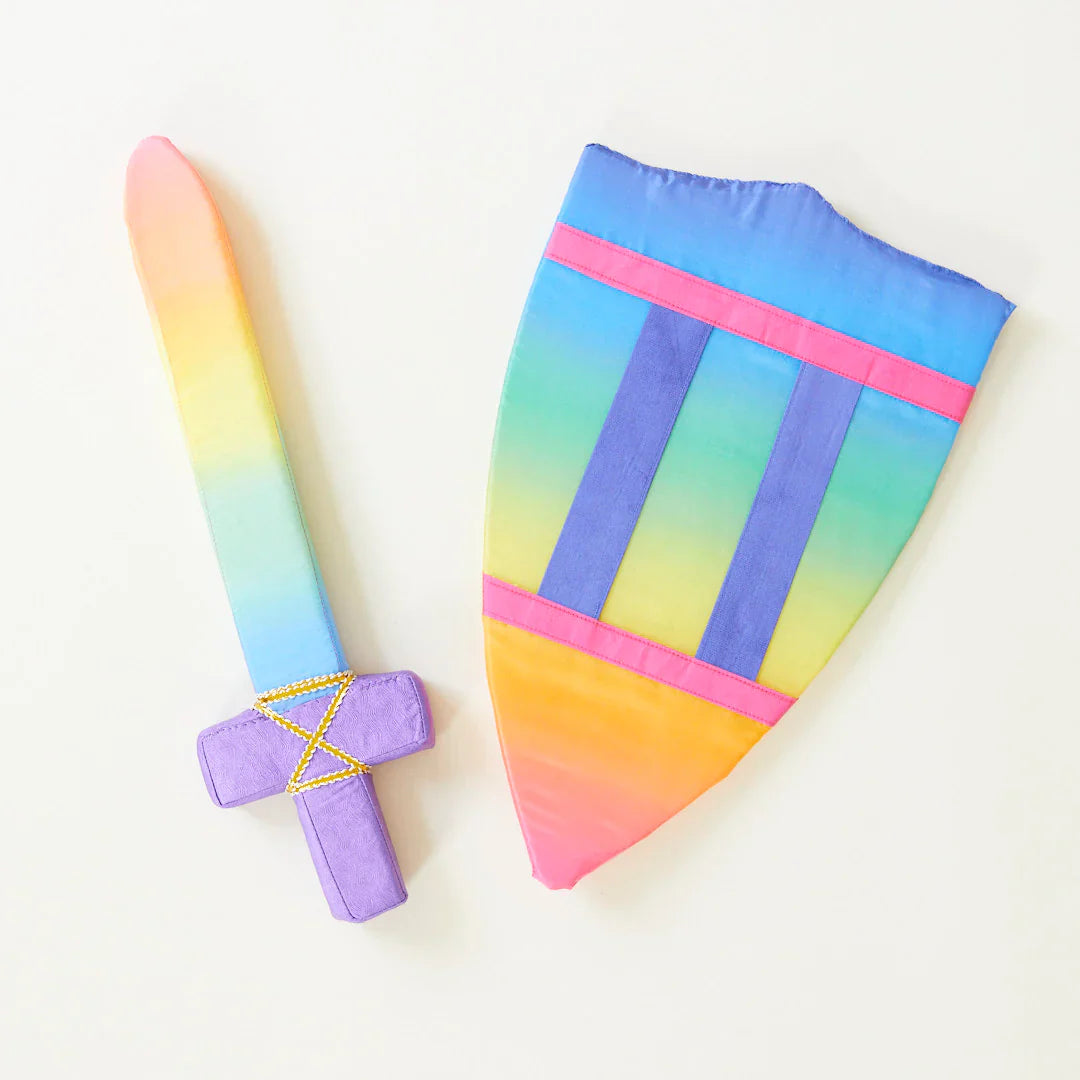 Sarah's Silks Rainbow Sword & Shield Bundle - Playroom Avenue