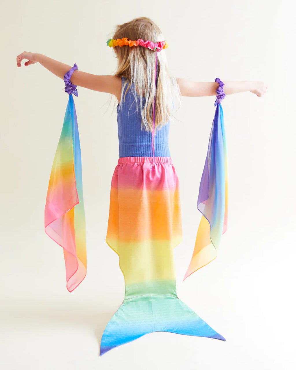 Sarah's Silks Large Rainbow Mermaid Tail | Playroom Avenue