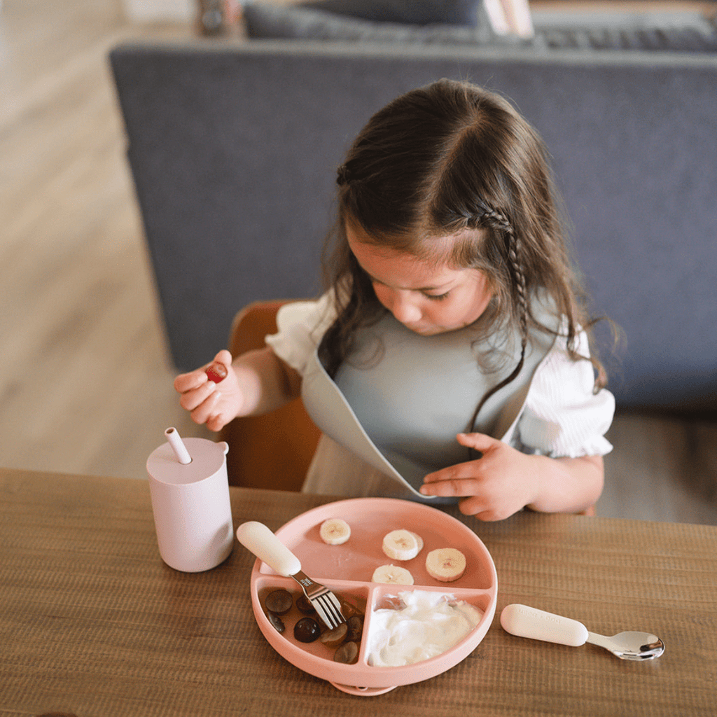 bug + bean kids Silicone Suction Plate with Lid | Playroom Avenue