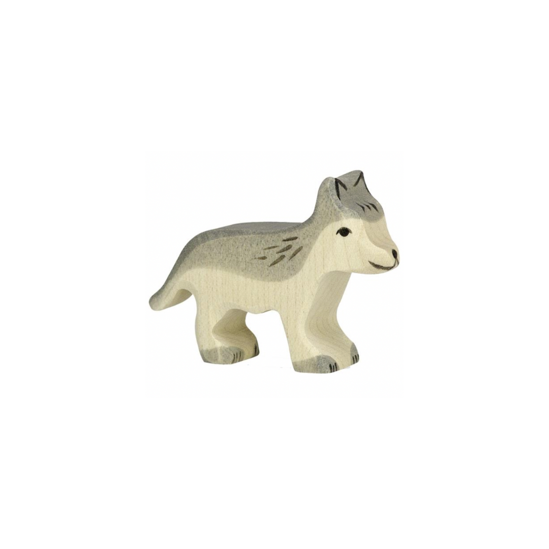 Holztiger Wooden Wolf Pup Figure | Playroom Avenue