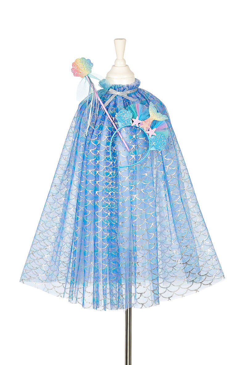 Souza Marlya Mermaid Costume Cape Set w/ headband & wand | Playroom Avenue