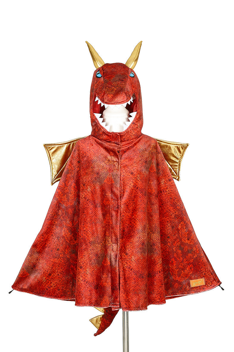 Souza Red Dragon Costume Cape for Kids - Carnival & Festive Use | Playroom Avenue
