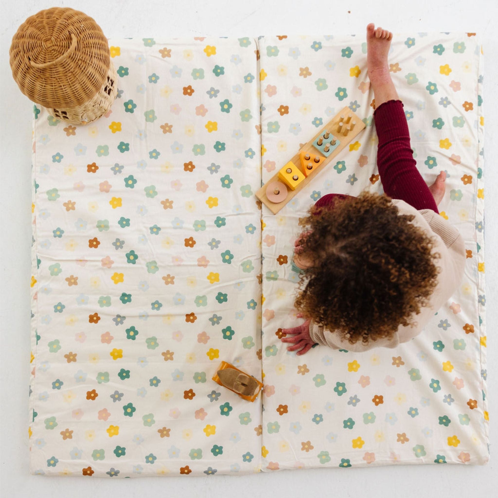 Toki Kids Playful Posies Organic Cotton Mat - Playroom Avenue