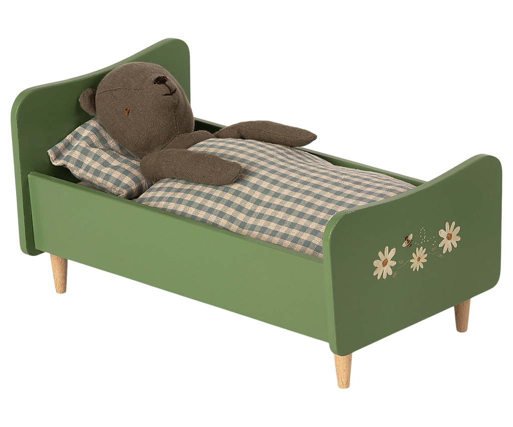 Maileg Bed for Teddy Dad - Dusty Green | Playroom Avenue