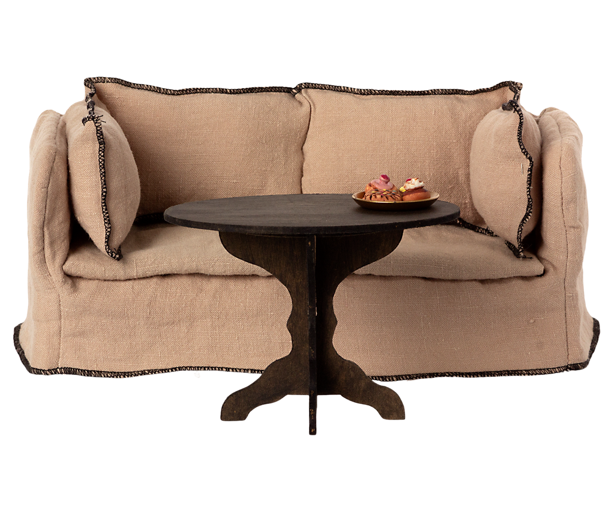 Maileg Coffee Table, Miniature - Anthracite | Playroom Avenue