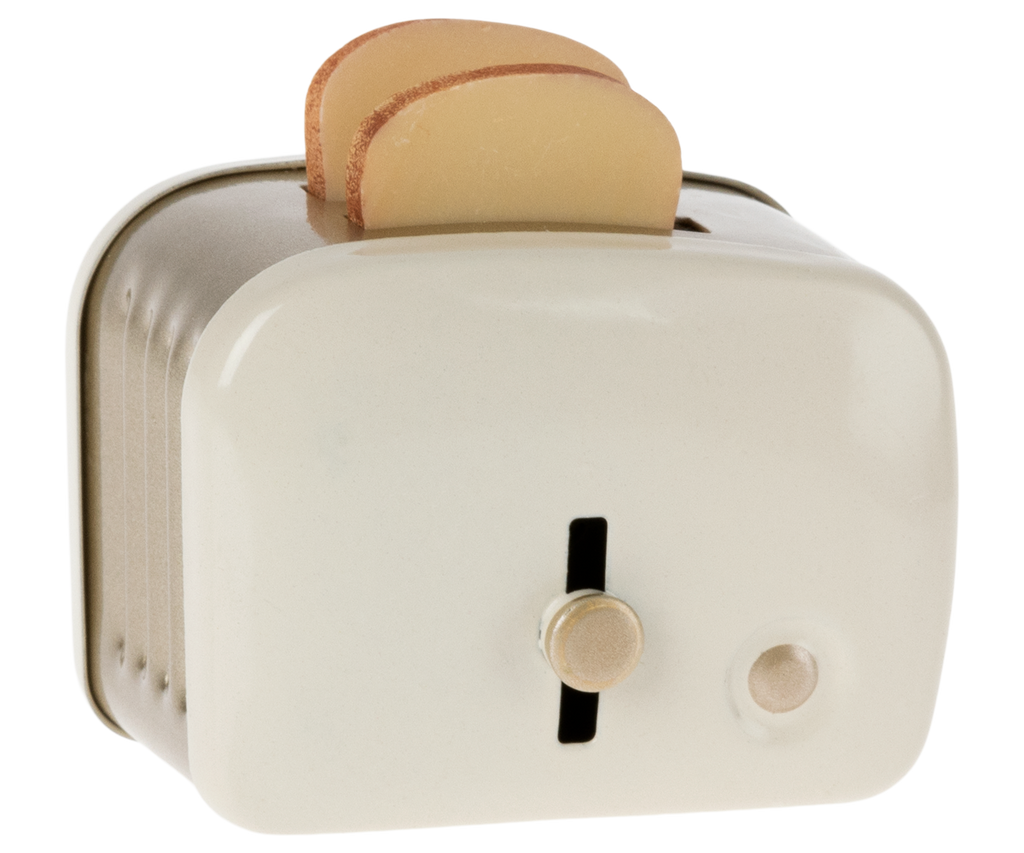 Maileg Miniature Toaster & Bread, Off-white | Playroom Avenue