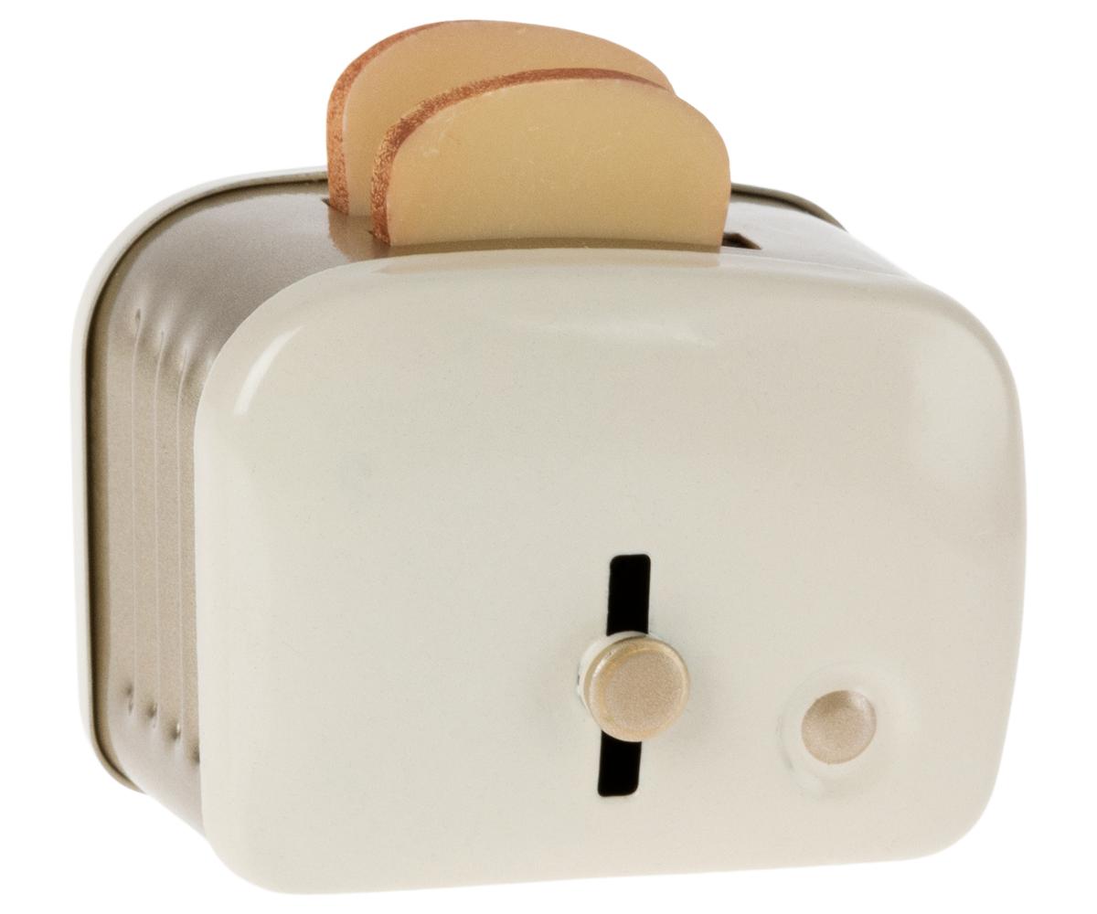 Maileg Miniature Toaster & Bread, Off-white | Playroom Avenue