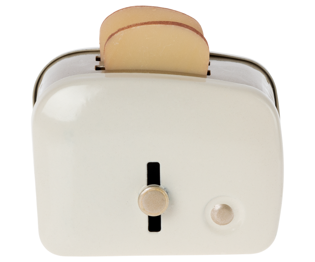Maileg Miniature Toaster & Bread, Off-white | Playroom Avenue