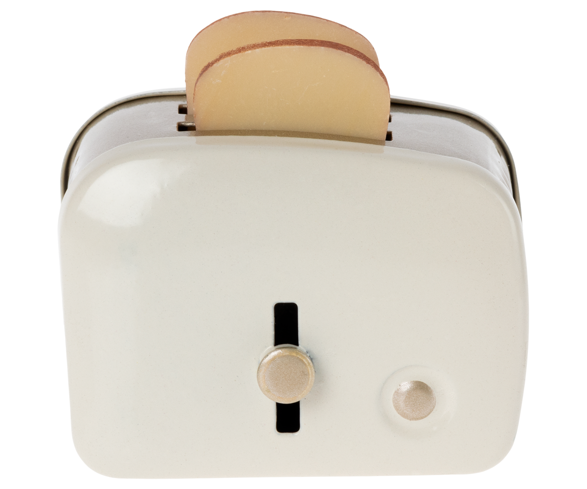 Maileg Miniature Toaster & Bread, Off-white | Playroom Avenue