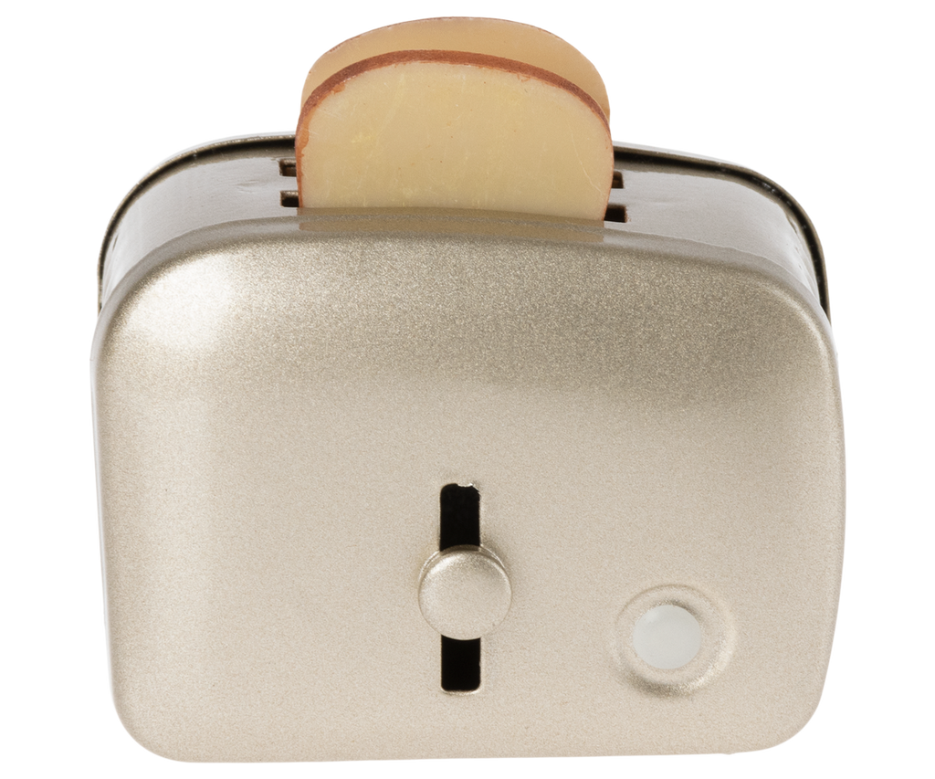 Maileg Miniature Toaster & Bread, Silver | Playroom Avenue