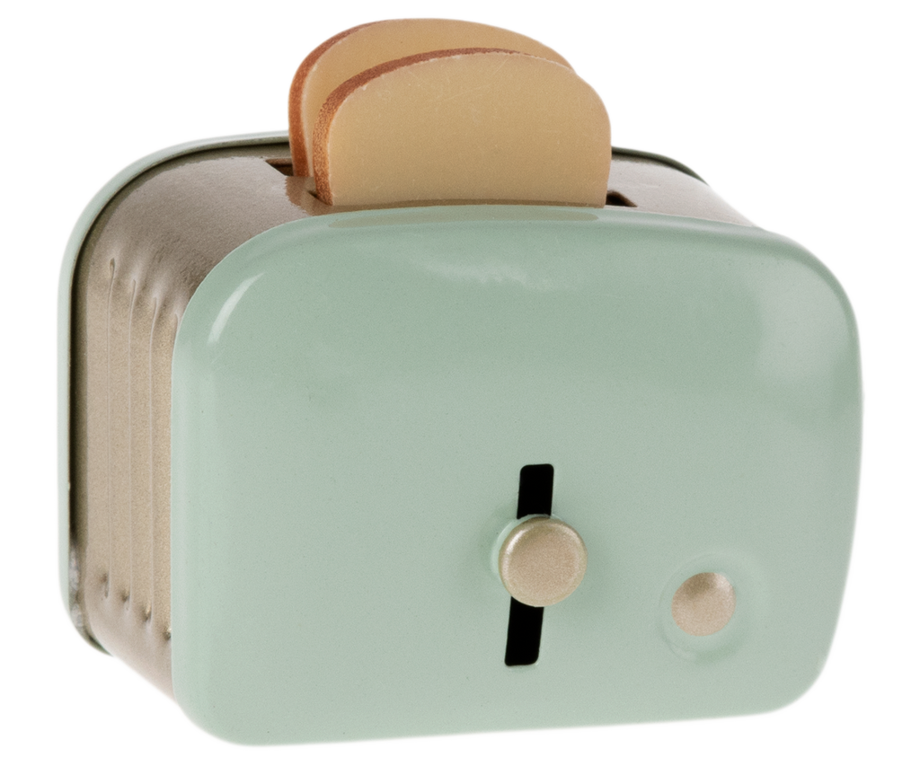 Maileg Miniature Toaster & Bread, Mint | Playroom Avenue