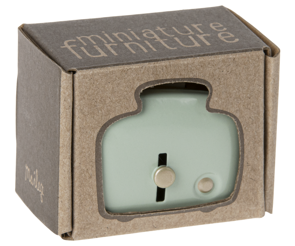 Maileg Miniature Toaster & Bread, Mint | Playroom Avenue