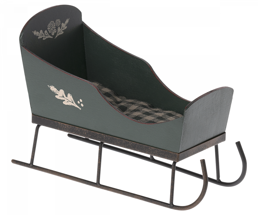 Maileg Sleigh, Mini (For Climbing and Mini Pixies)- Green