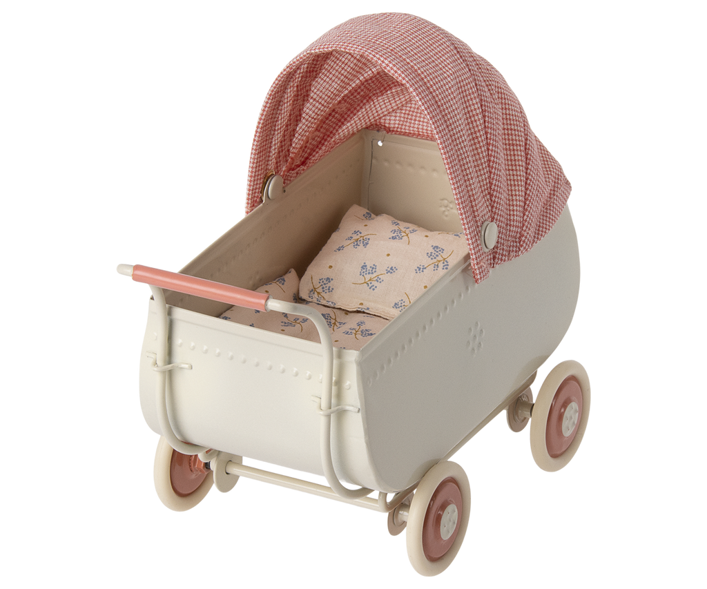 Maileg Micro Pram, Coral | Playroom Avenue